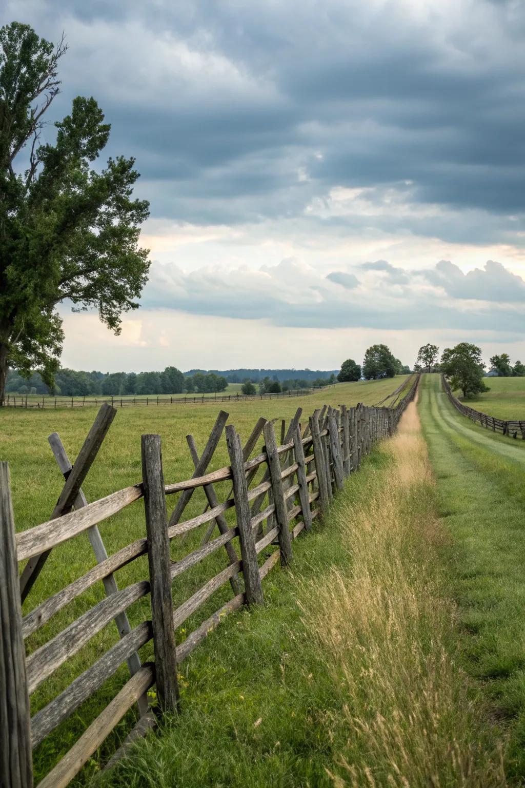 Add personality with varying fence heights.