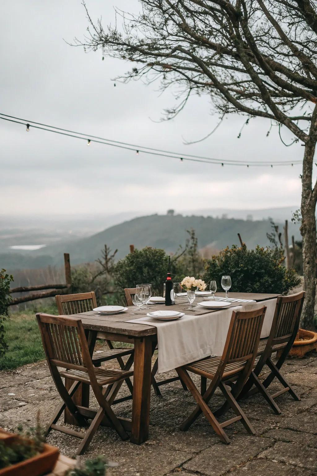 Experience the joy of alfresco dining in a European-inspired setting.