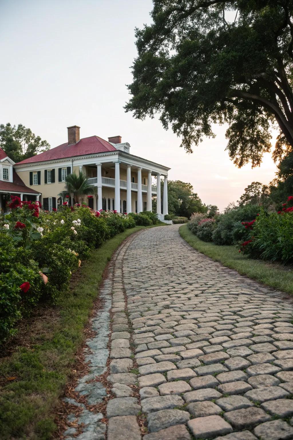 Cobblestones bring classic beauty and longevity to your driveway.