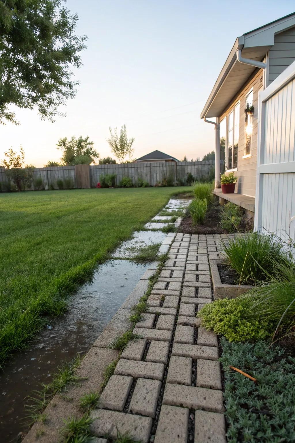 Use permeable pavers for better drainage.
