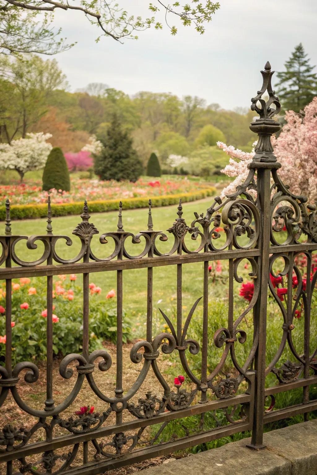 Add elegance to your garden with intricately designed metal fences.