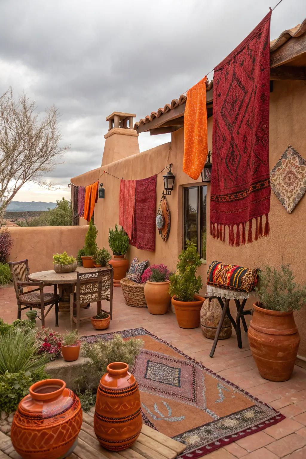 Earthy colors create a warm, inviting atmosphere.