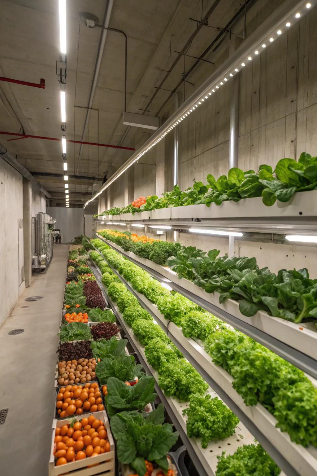 Urban farming: fresh produce in the heart of the city.