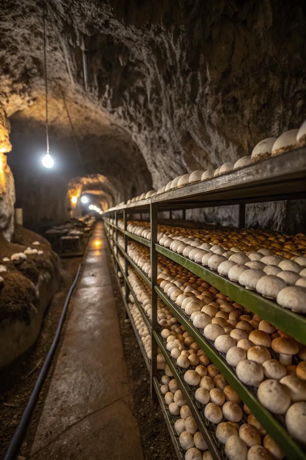 Mushroom caves: a unique twist on underground farming.
