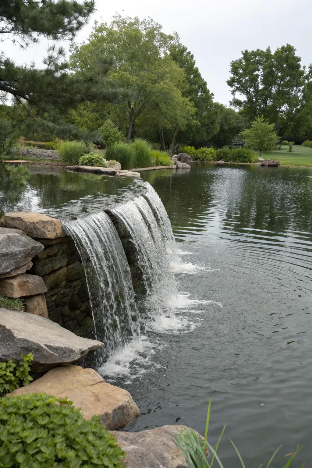 A mesmerizing floating spillway effect.