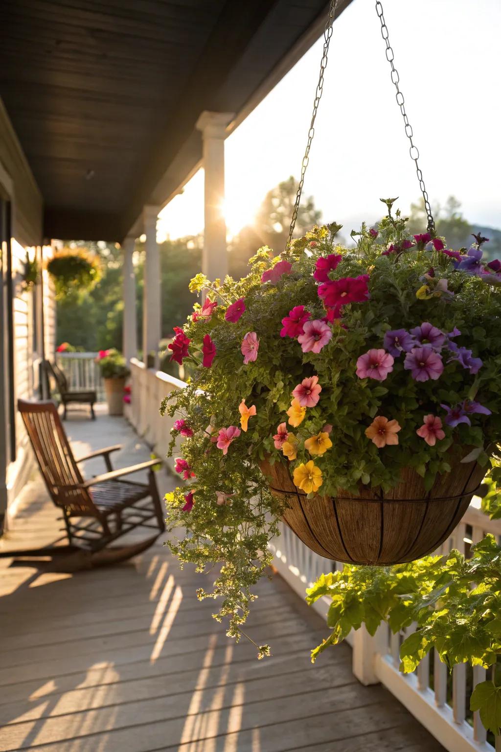 Calibrachoas provide a cascade of color in sunny spots.