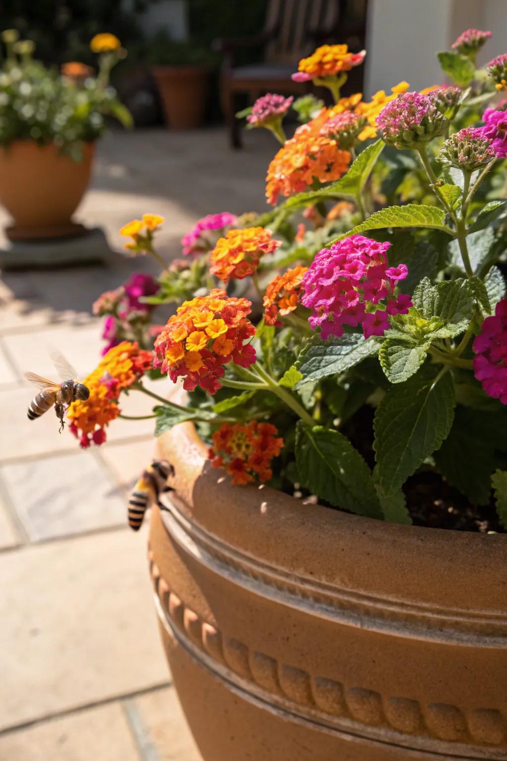Lantanas bring color and life to sun-drenched porches.
