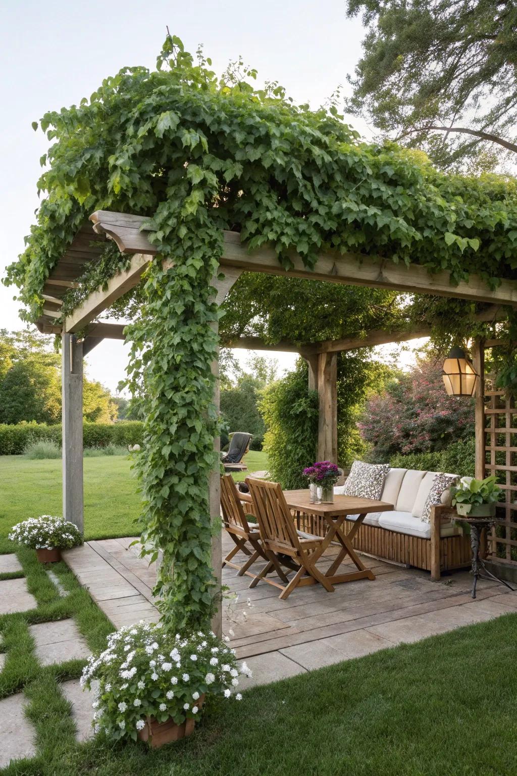 Add charm and shade with a stylish pergola.