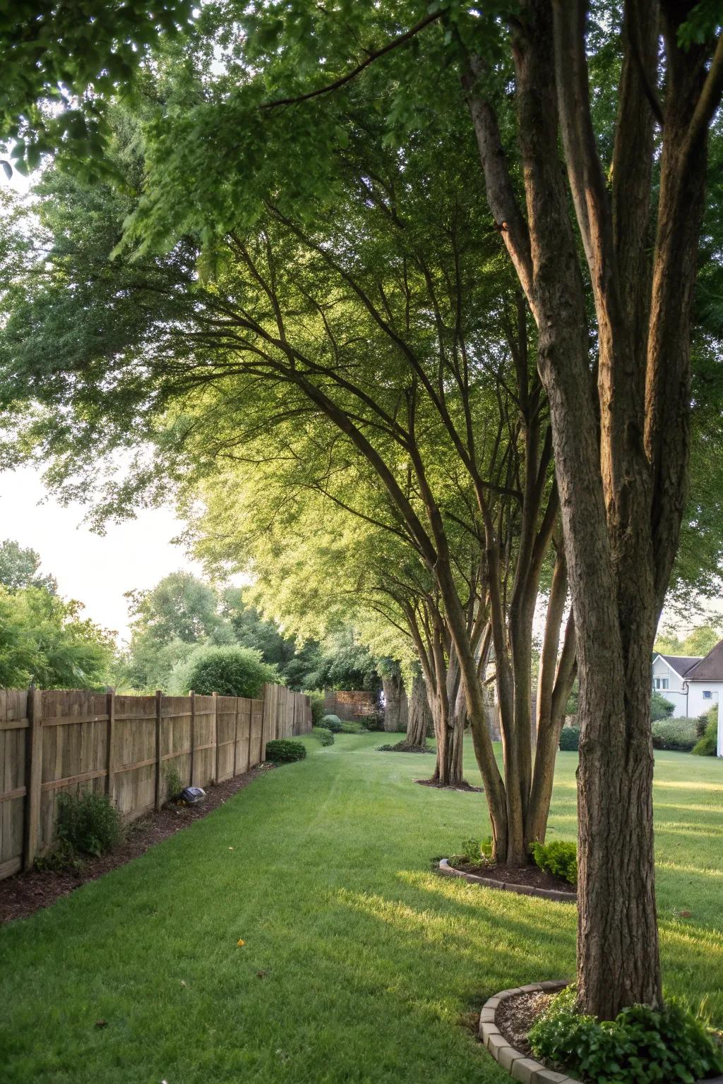 Tree lines offer a natural and imposing privacy solution.