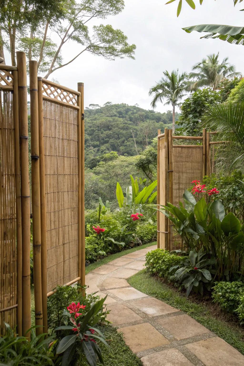 Bamboo screens offer a fast and stylish way to create privacy in your garden.