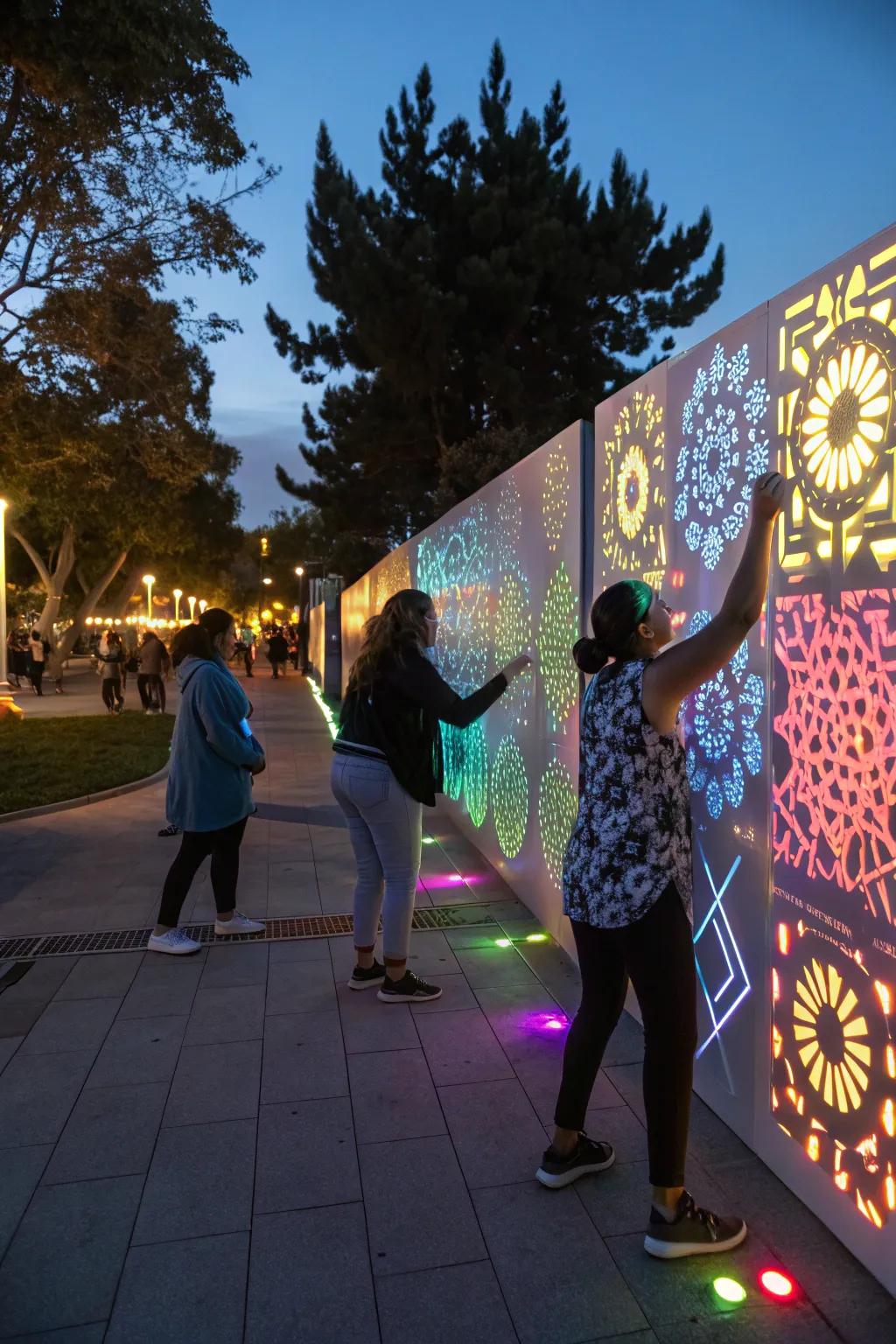 An interactive light wall brings endless entertainment.