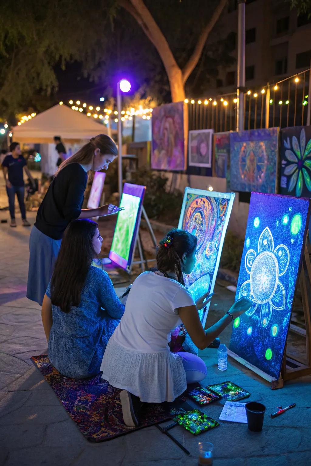 An art station lets creativity shine brightly.