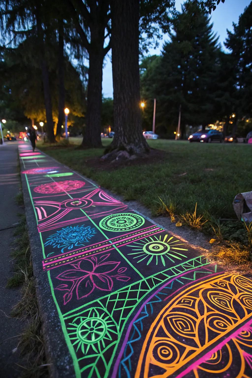 Neon tape makes it easy to add vibrant designs anywhere.