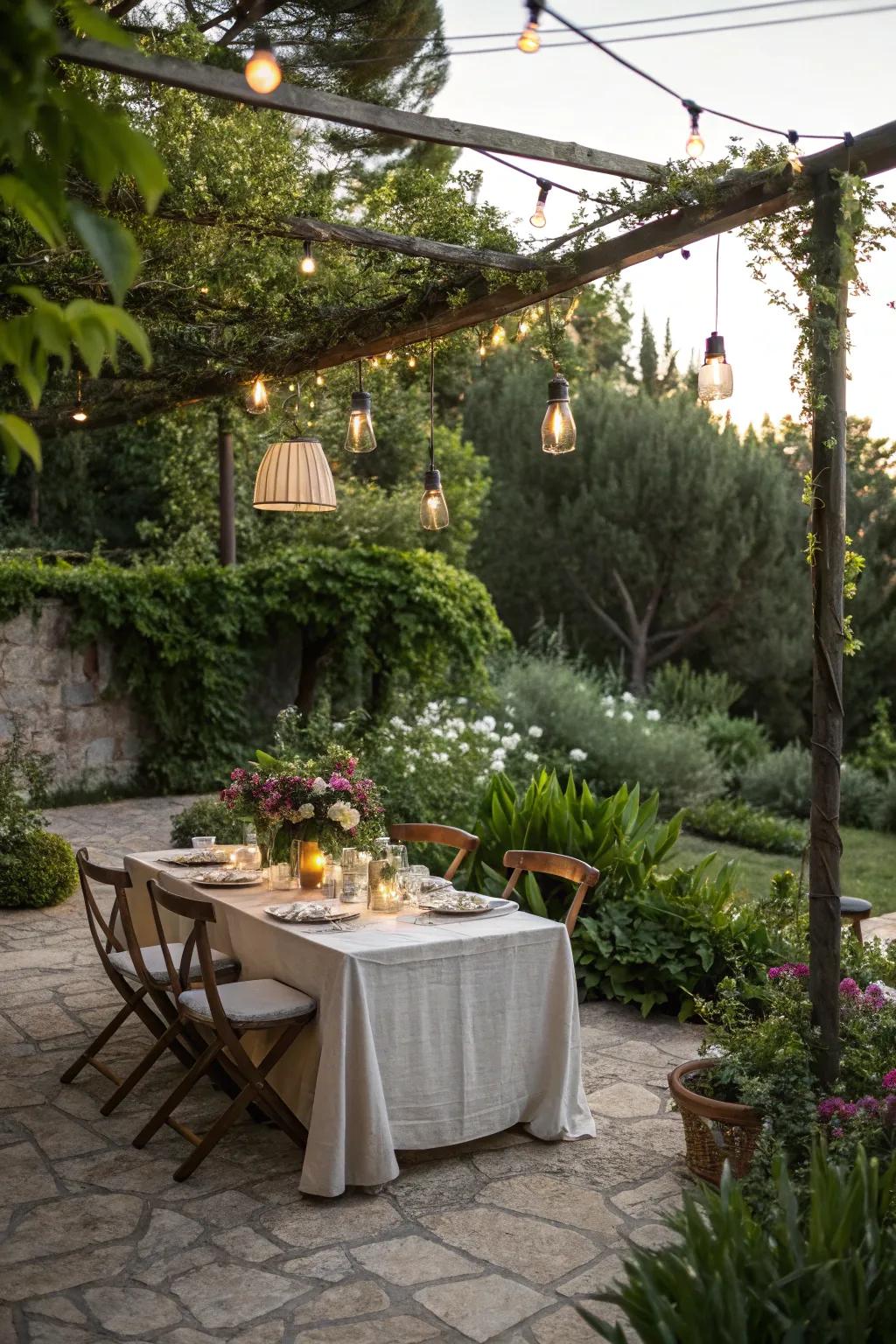 Creative table rod decor for personalized dining.