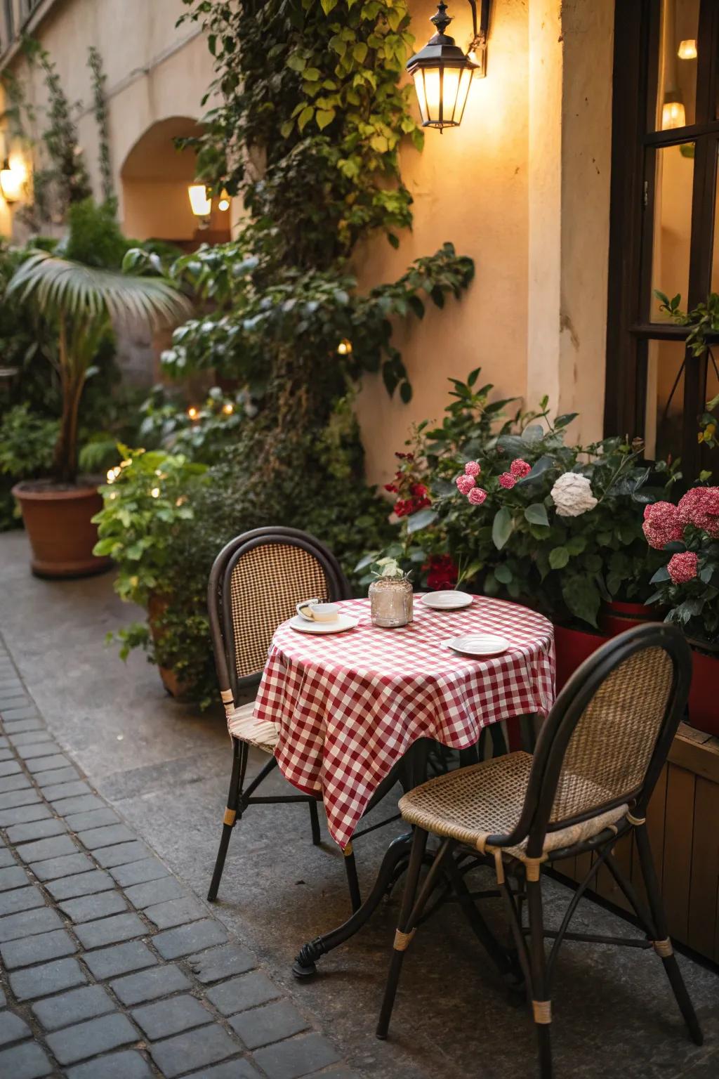 A charming bistro nook for intimate meals.