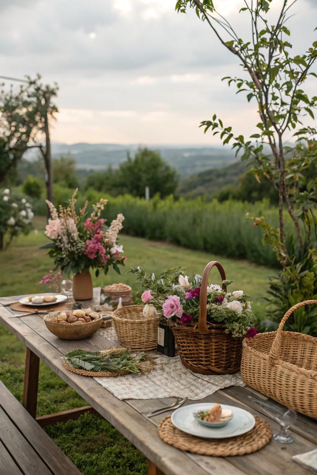 Natural accents for a touch of nature's elegance.