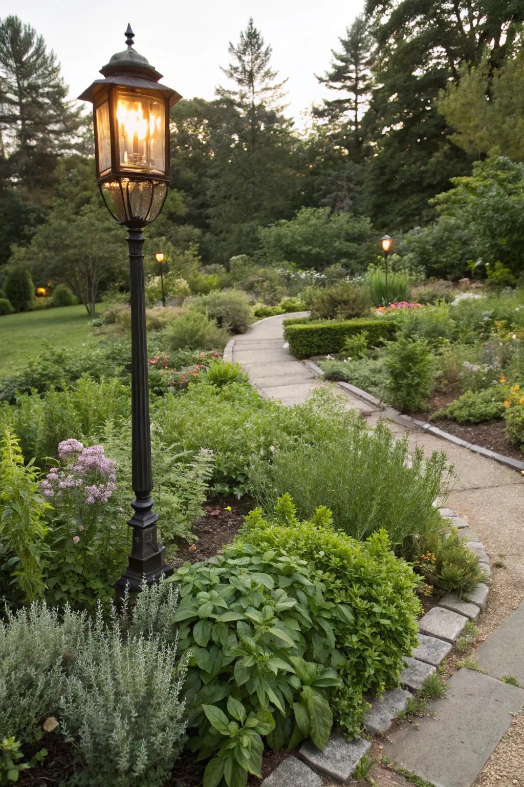 An herb circle adds fragrance and utility.
