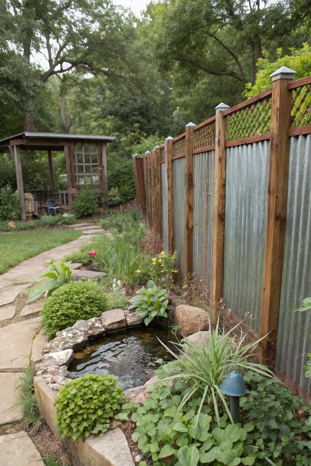 Choose recycled aluminum for a stylish and sustainable fence.