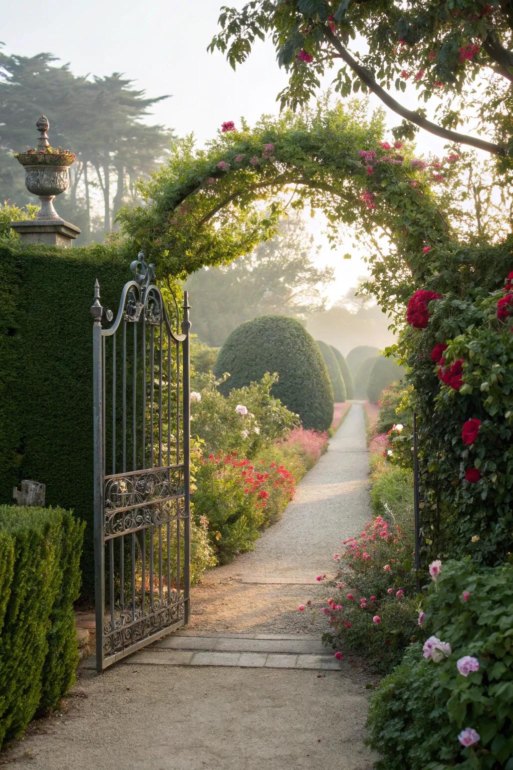 Welcome visitors with a stunning decorative aluminum gate.