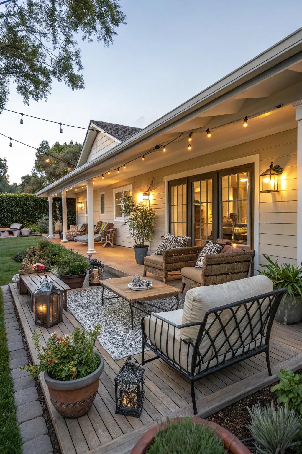Cohesive outdoor living areas extend your home's living space.