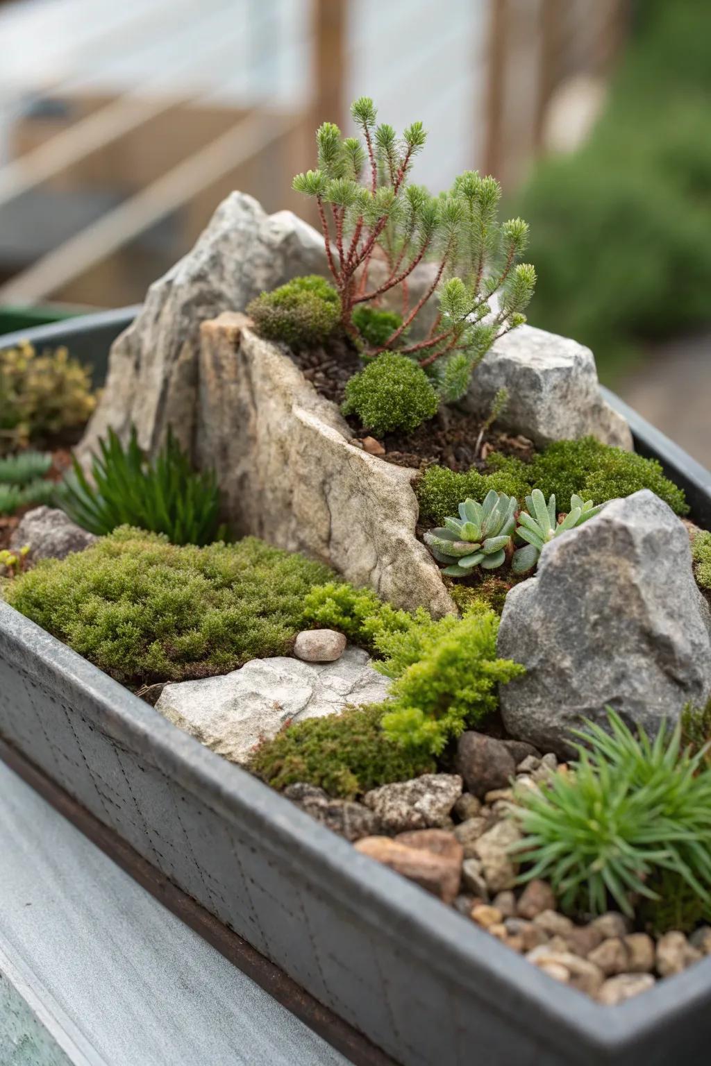 A mini alpine scene that brings mountain vibes to your home.