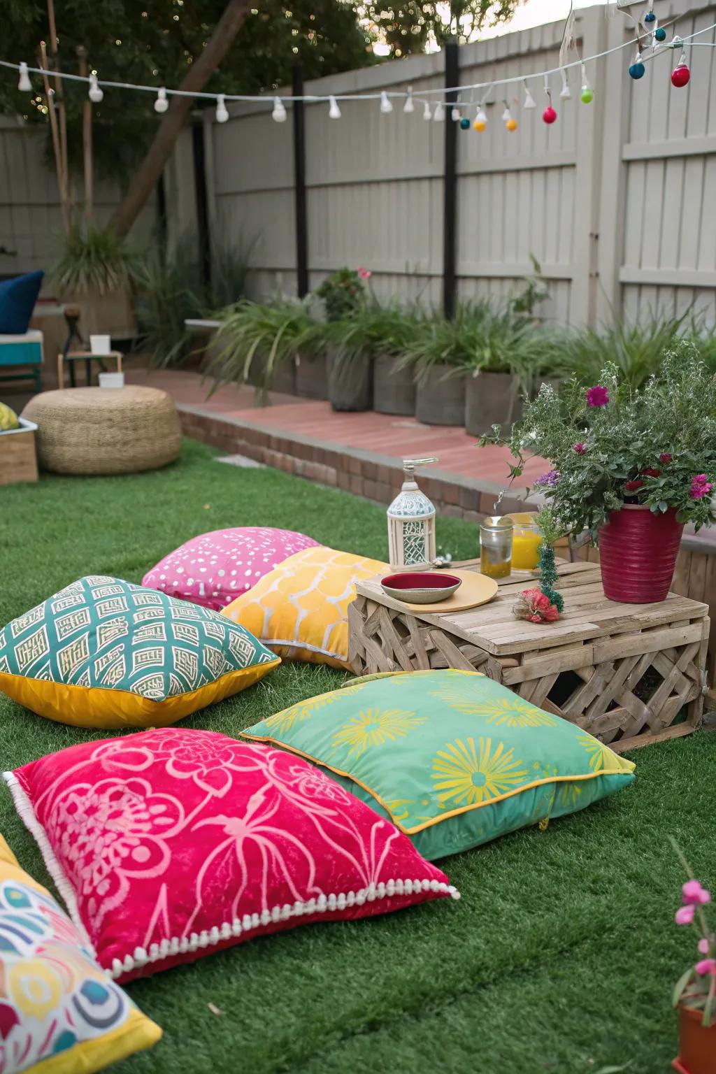 Colorful accents that brighten up the garden.