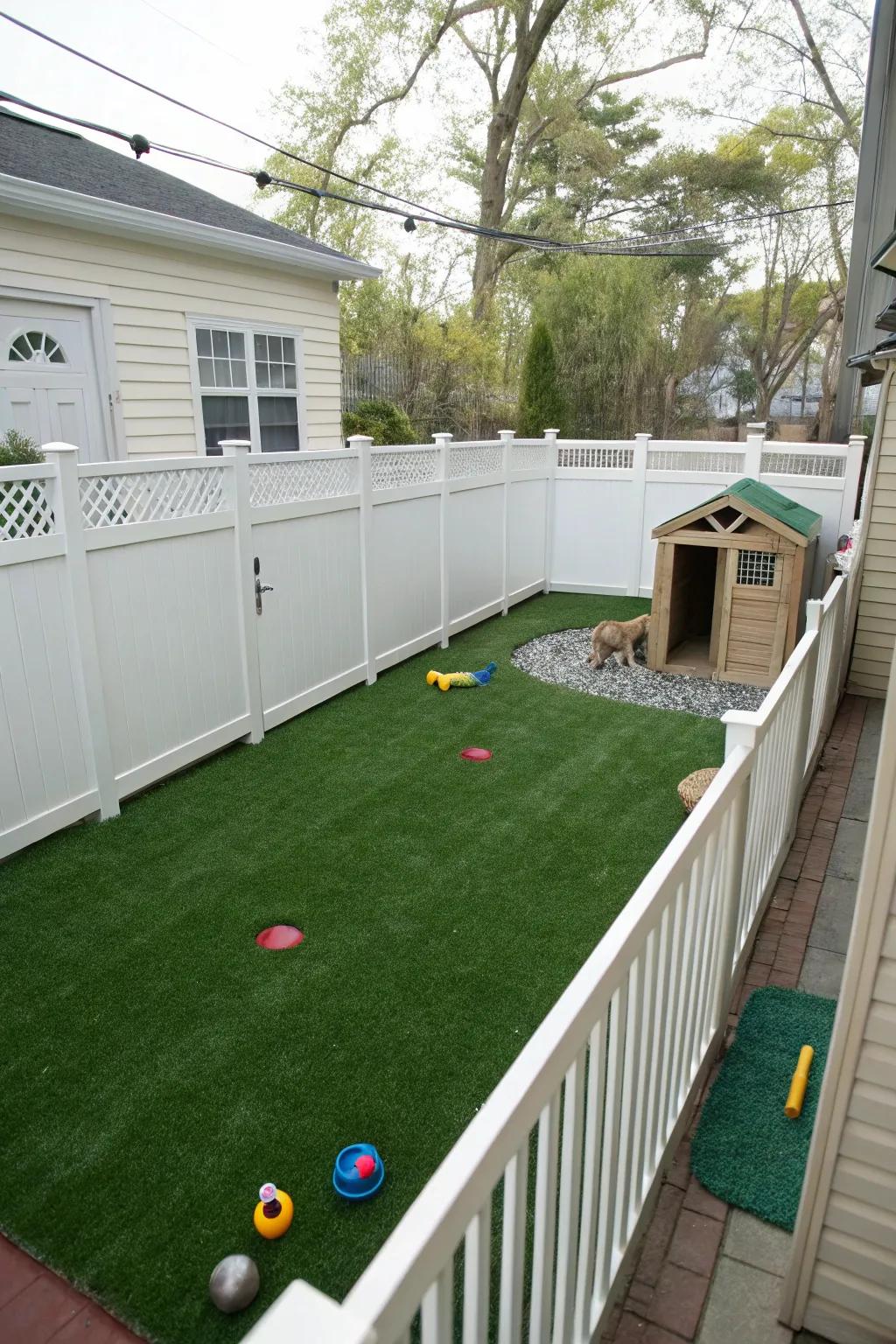 A vibrant play area for furry friends.