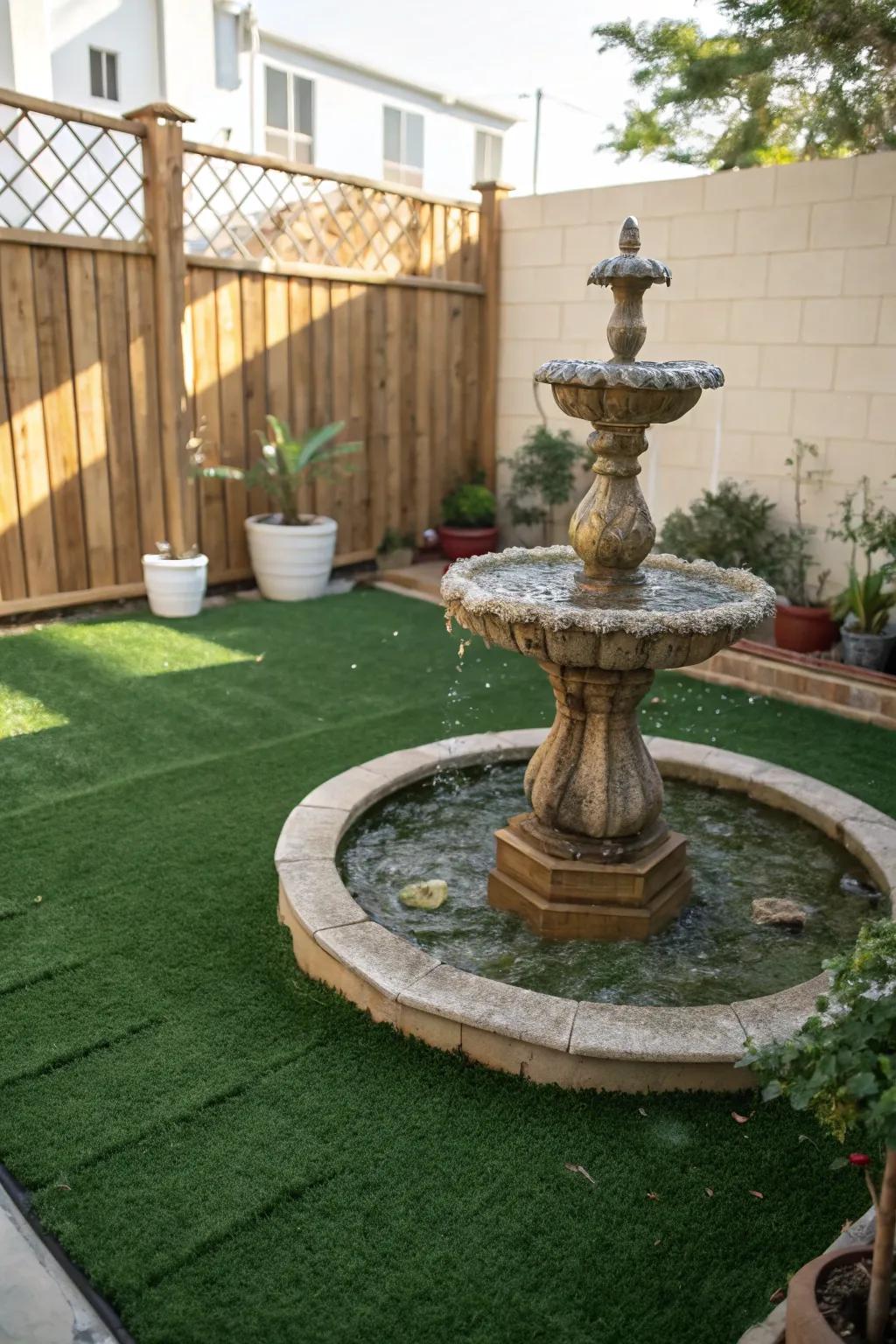 A soothing water feature for a tranquil retreat.