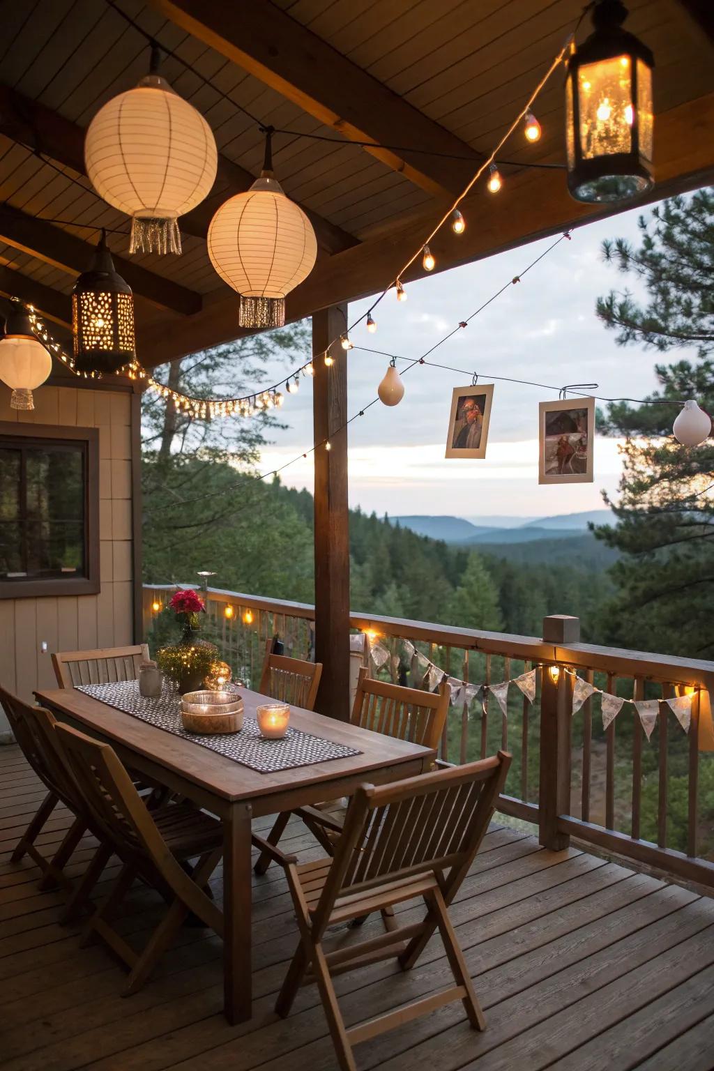 Personal touches add character to the patio.