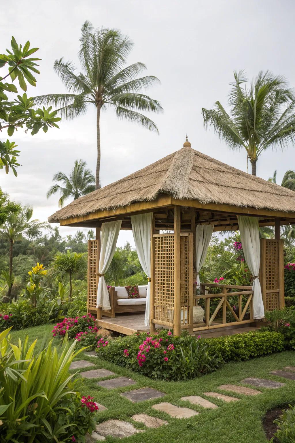 Add cultural charm to your palapa with unique materials.