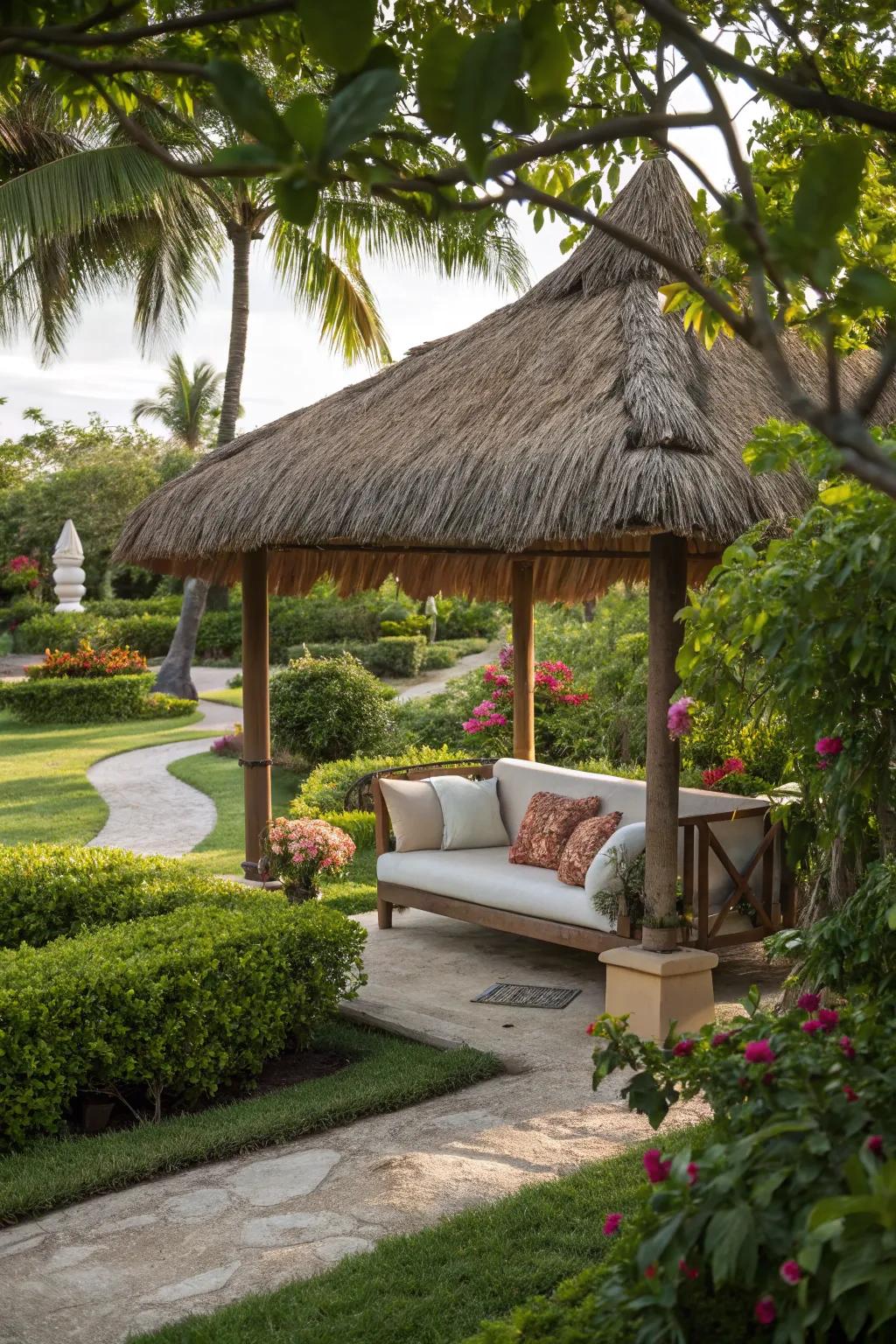 Find solitude and comfort in a cozy palapa hideaway.