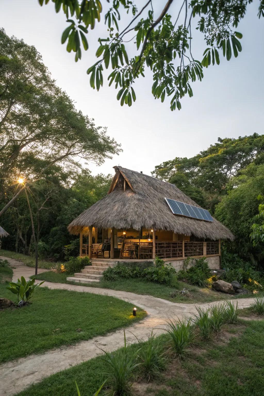 Go green with an eco-friendly palapa design.