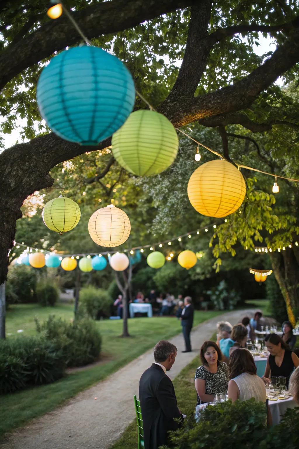 Illuminate your space with eco-friendly paper lanterns.