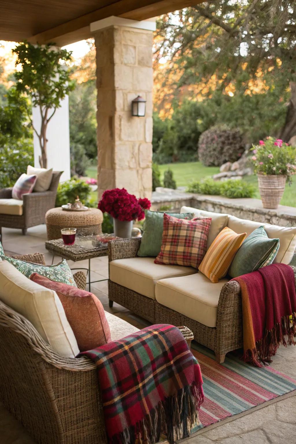 Invite guests to relax with cozy seating arrangements.