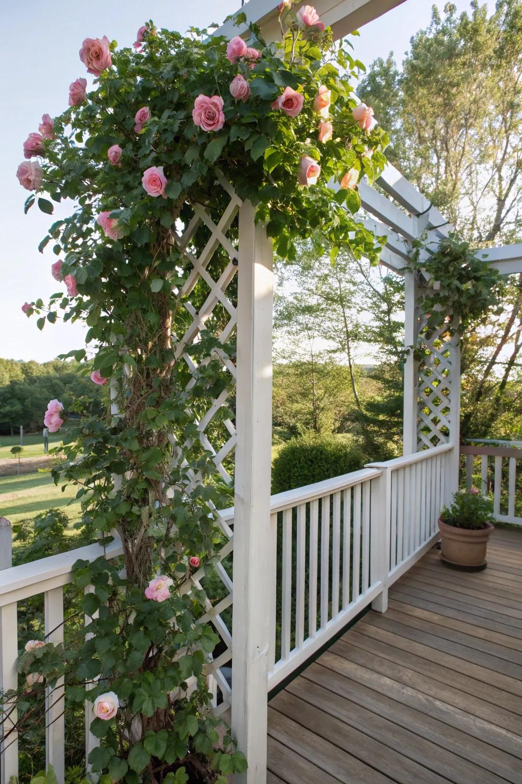 Lattice trellises offer a classic and versatile design for your deck.