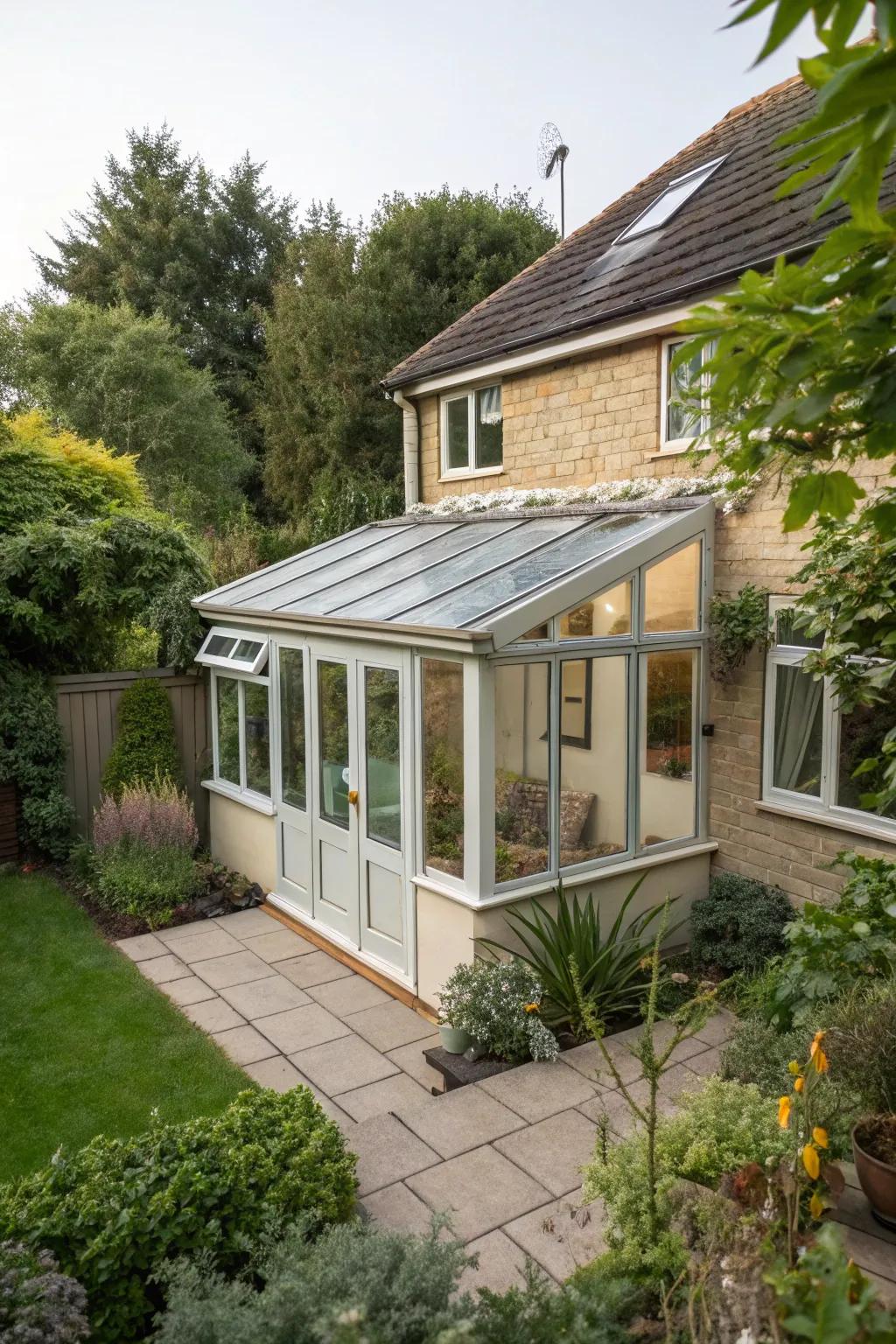 A lean-to conservatory is a space-efficient solution for smaller homes.