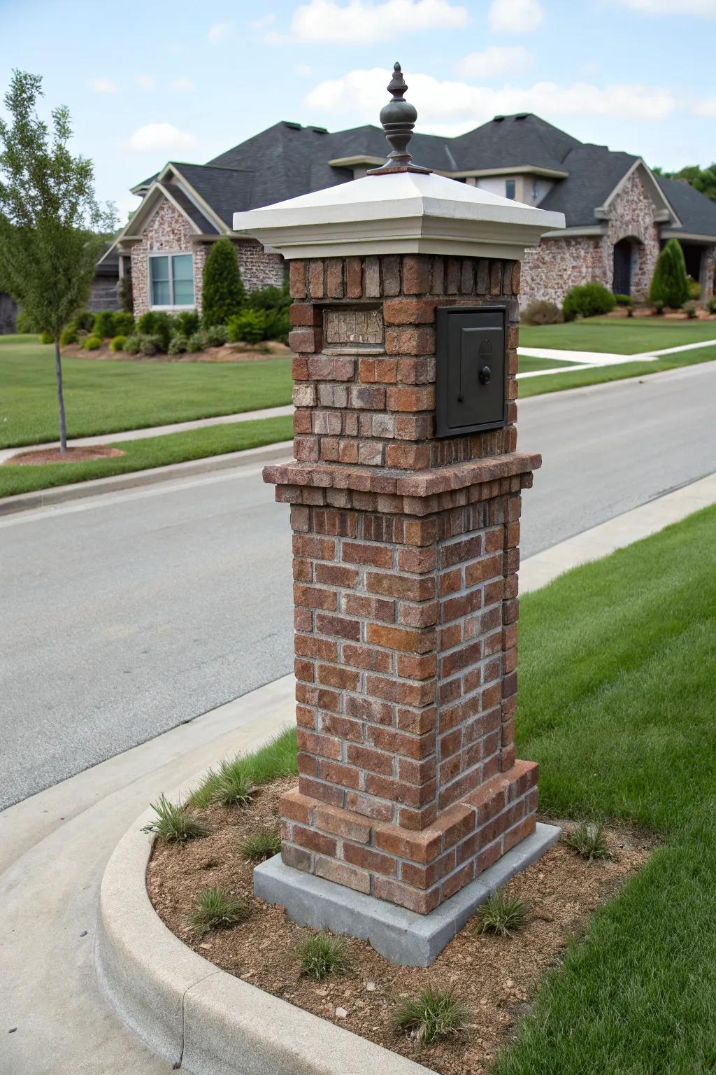Embrace timeless beauty with a classic brick column.