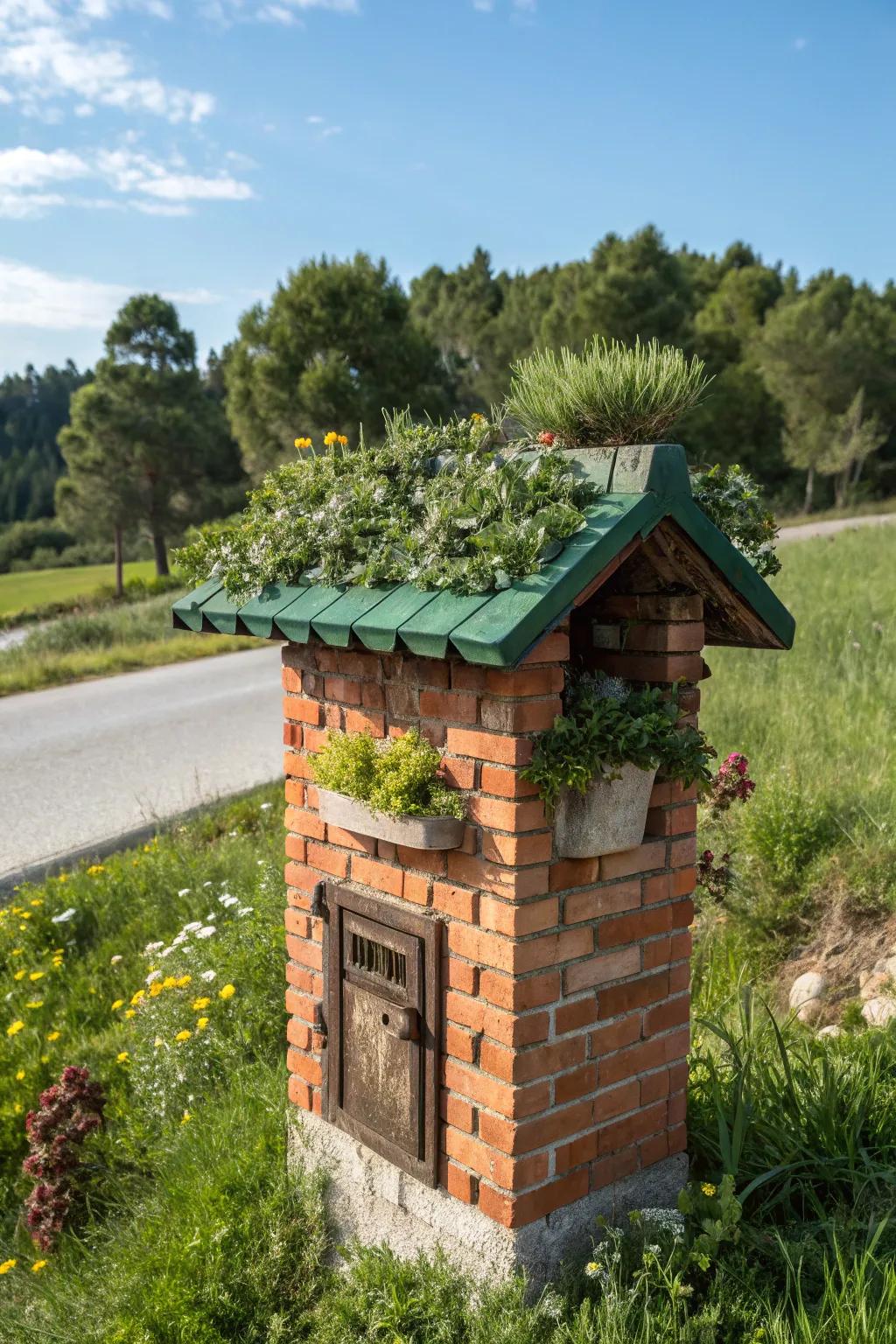 Go green with an eco-friendly mailbox roof.