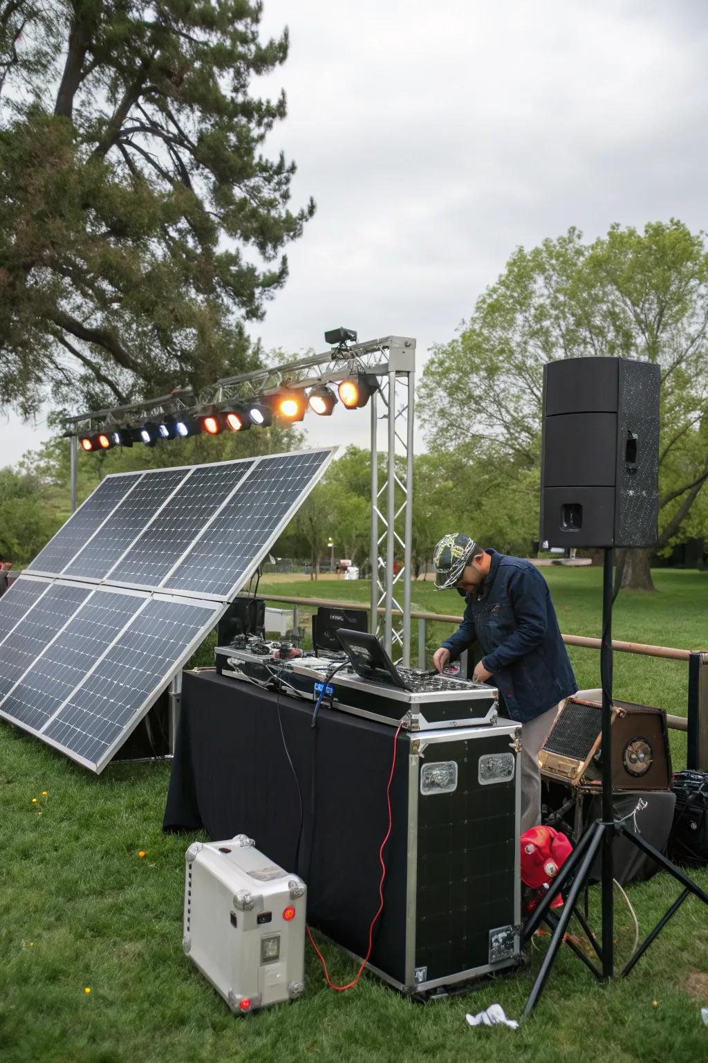 Eco-friendly power solutions keep the music going sustainably.