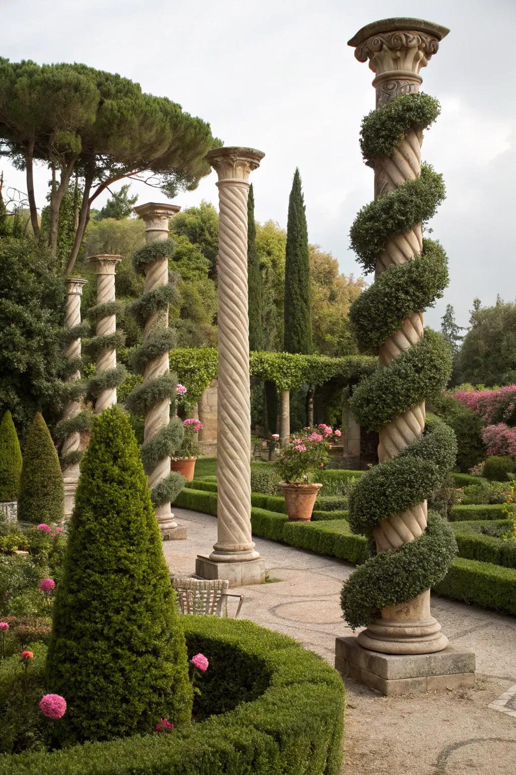 Vertical topiary brings height and drama to your garden.