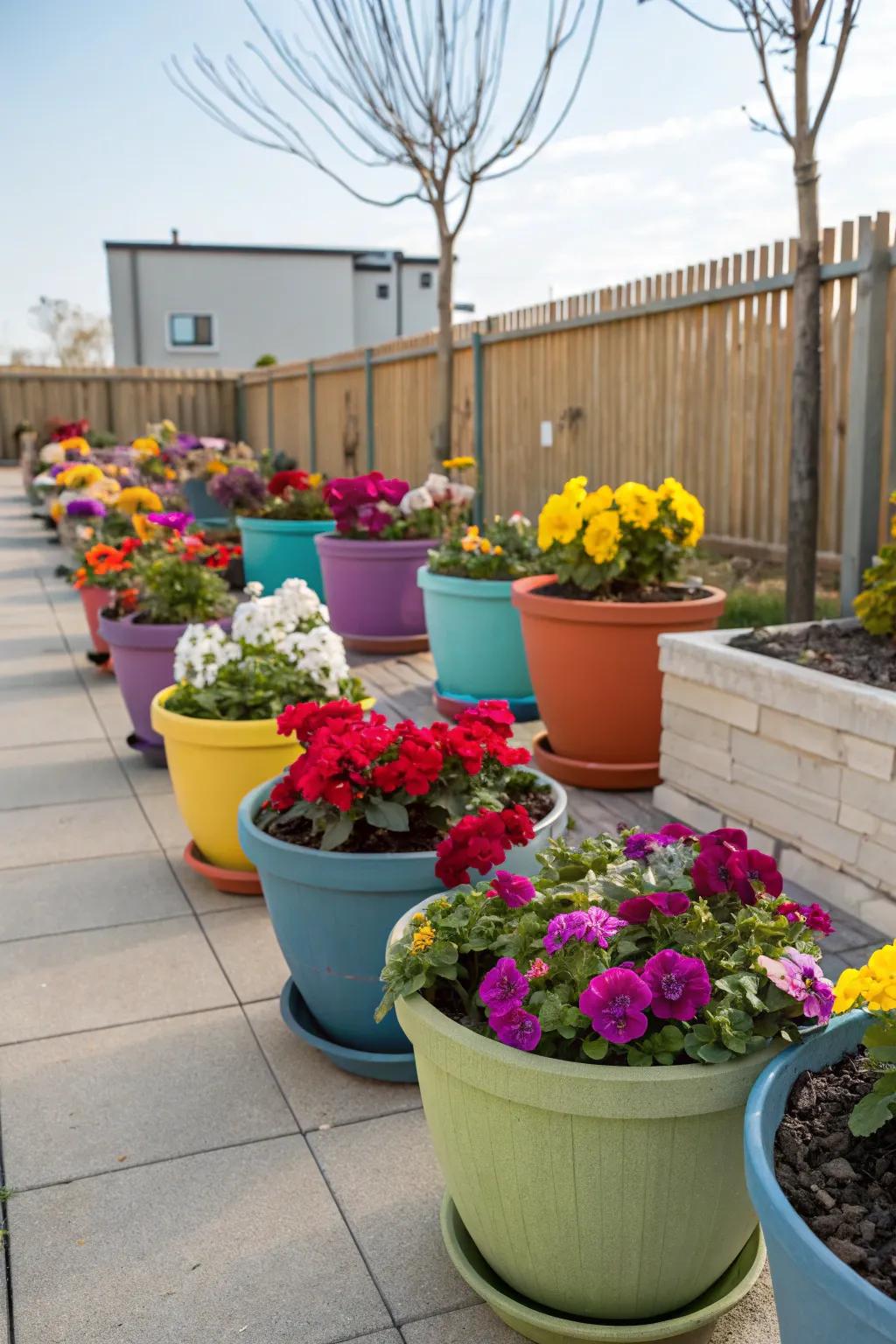Containers allow for a versatile and movable garden.