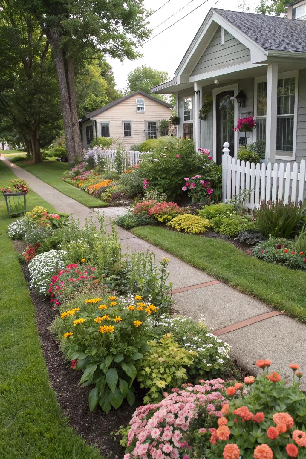 Enhance your curb appeal with a front yard full of blooms.