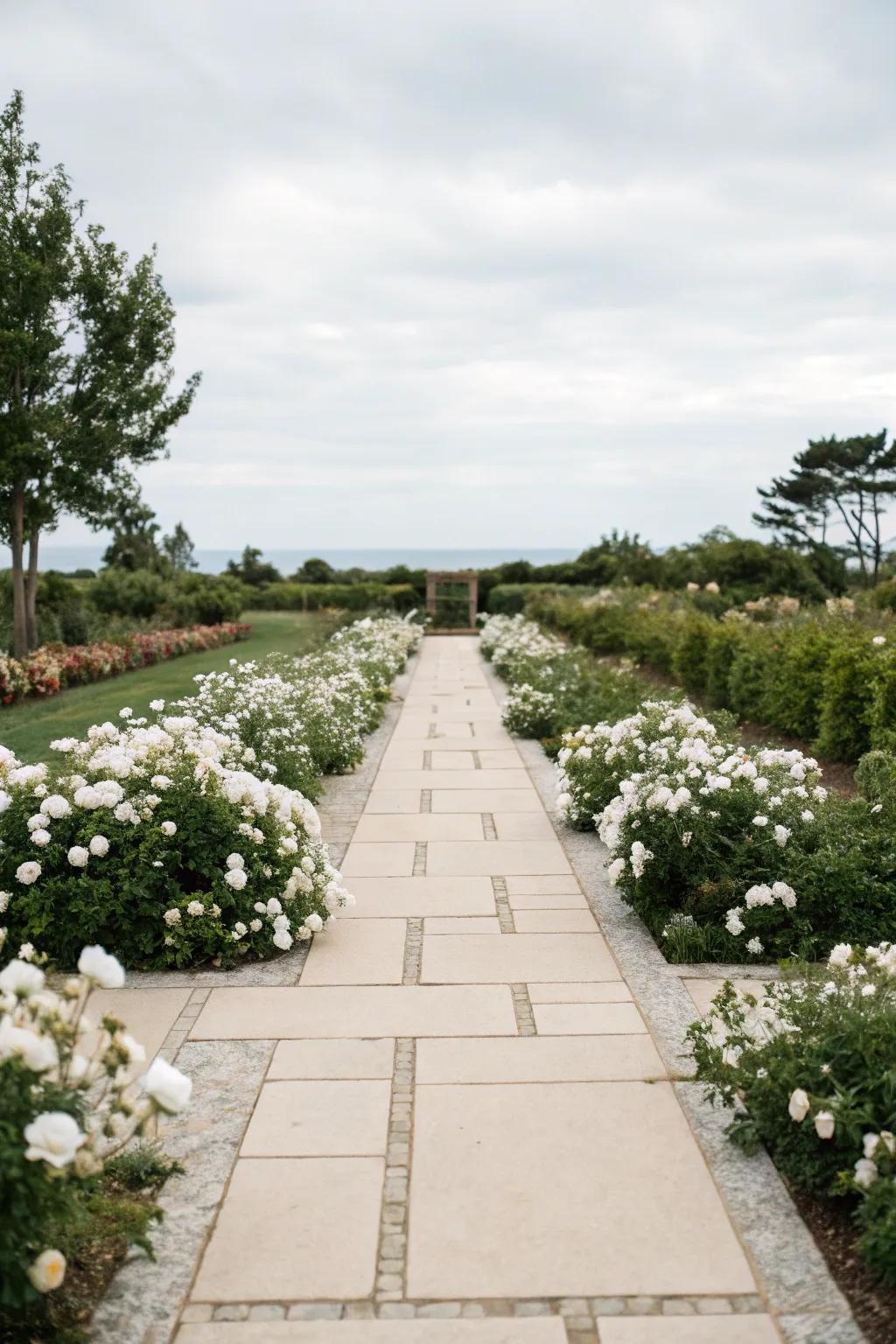 Light colors create an open and airy garden space.