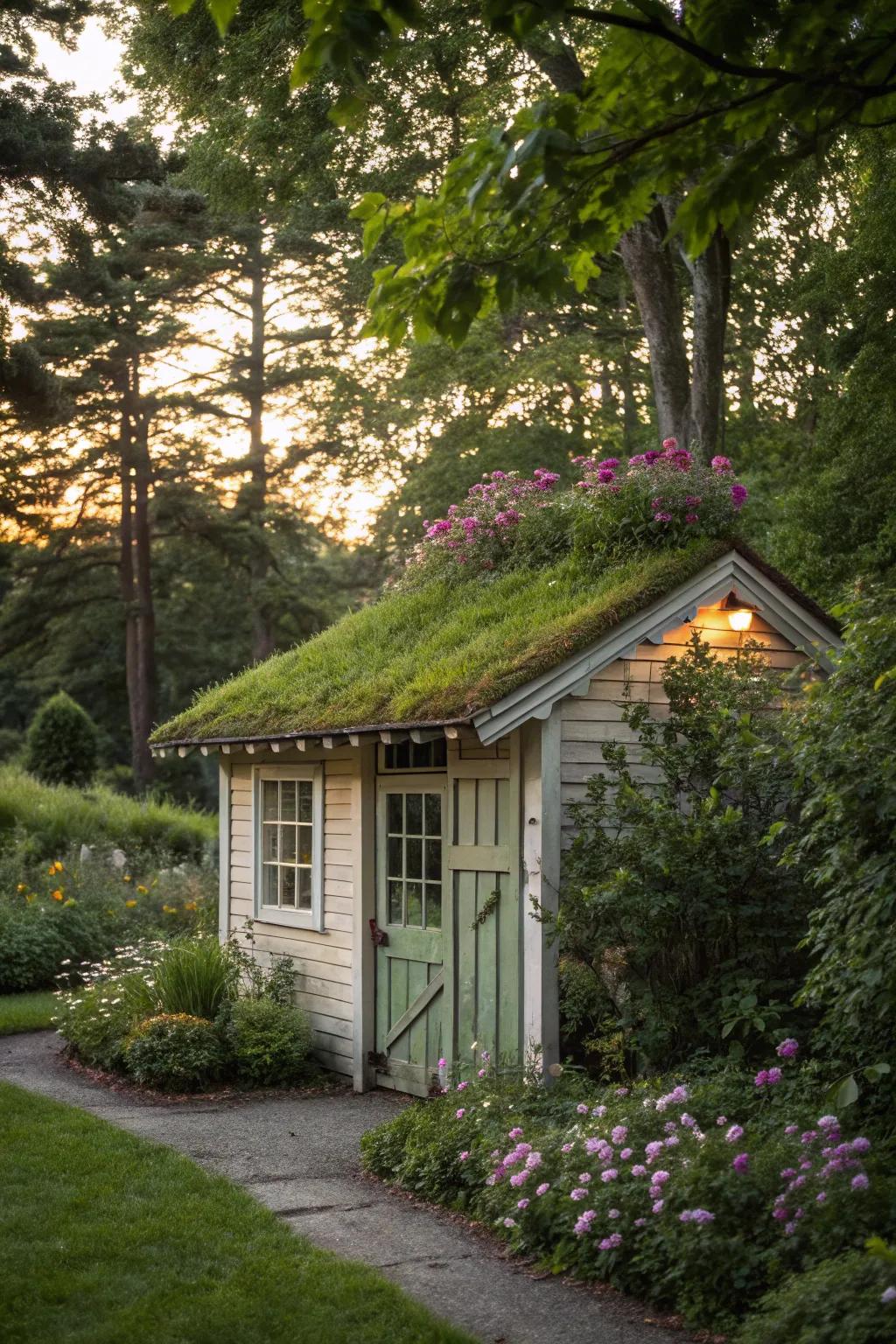 Transform roof space with a lush green garden.