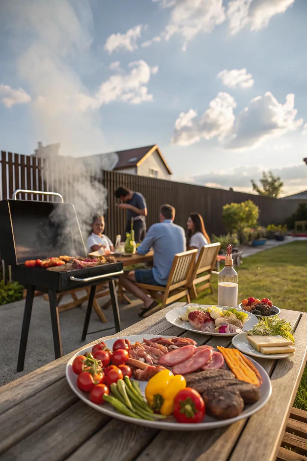 Enjoy a laid-back BBQ party with friends and family in the comfort of your backyard.