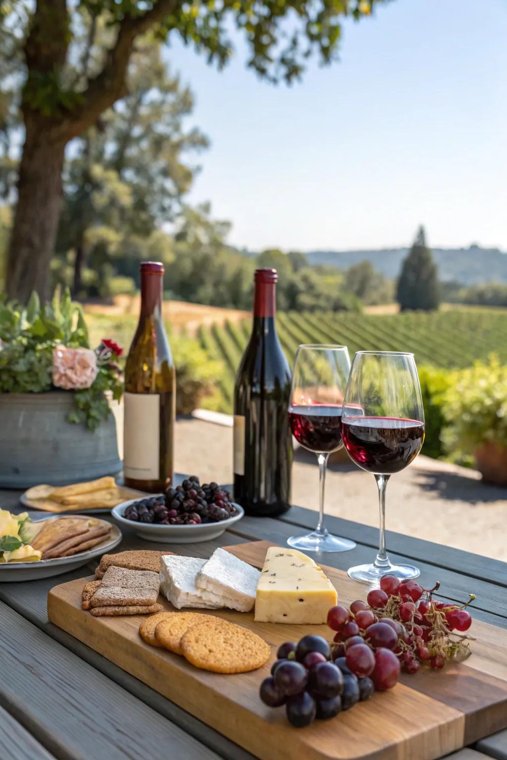 Sip and savor with an elegant wine tasting evening in your garden.
