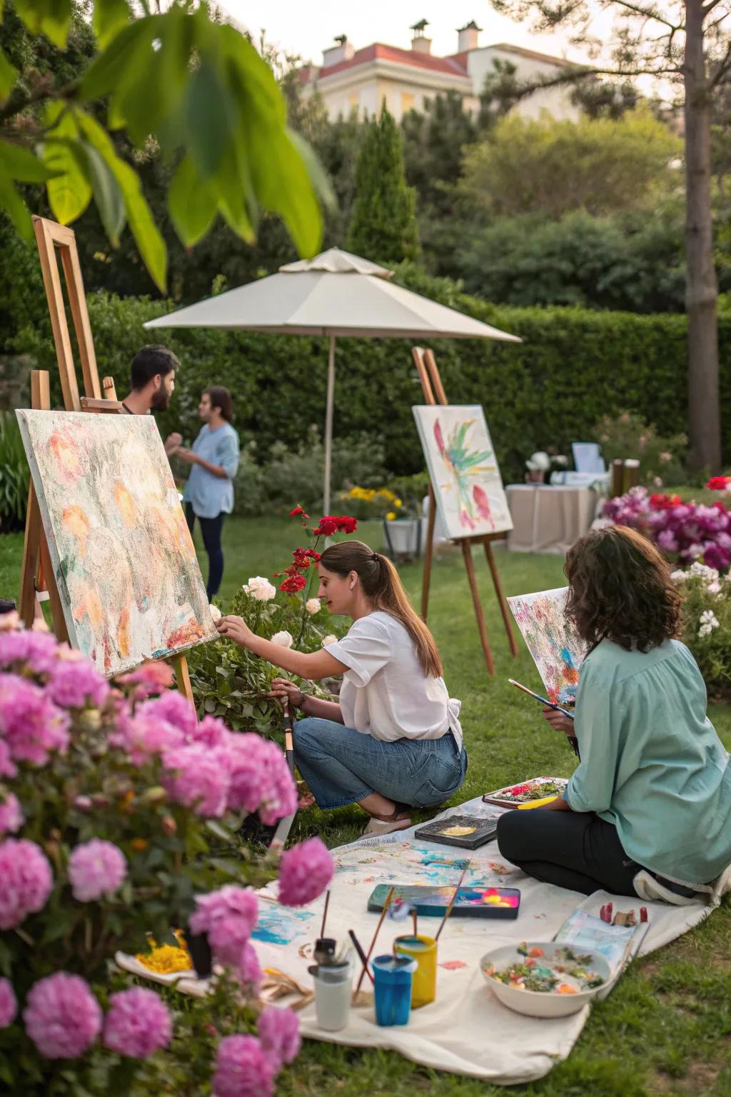 Unleash your inner artist with a creative outdoor paint party.