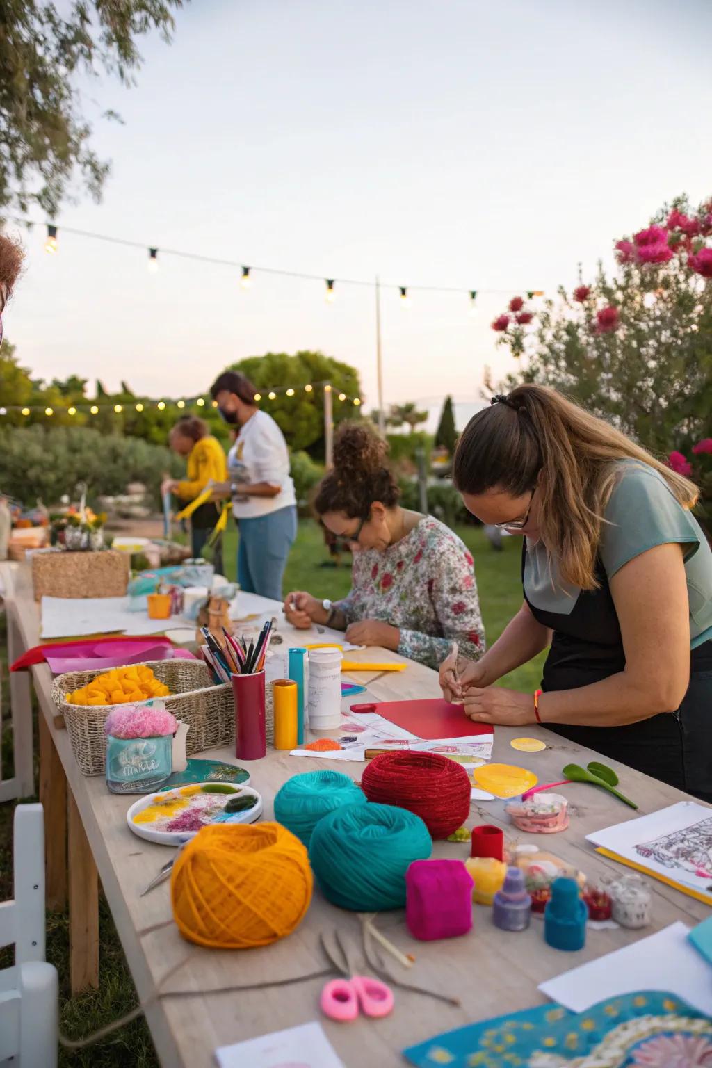 Unleash creativity with a DIY craft workshop in your backyard.