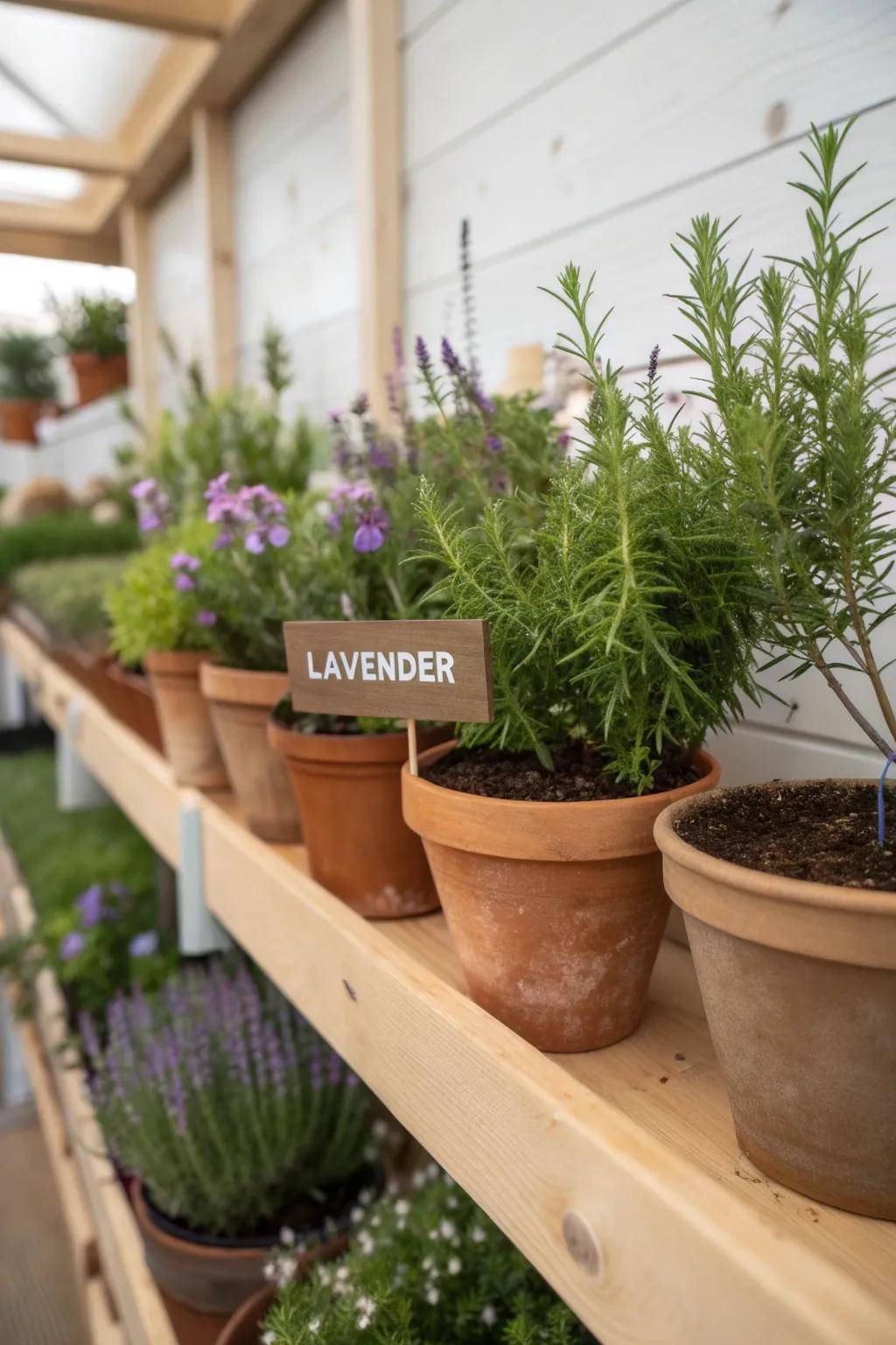 A herb garden offering a sensory connection.