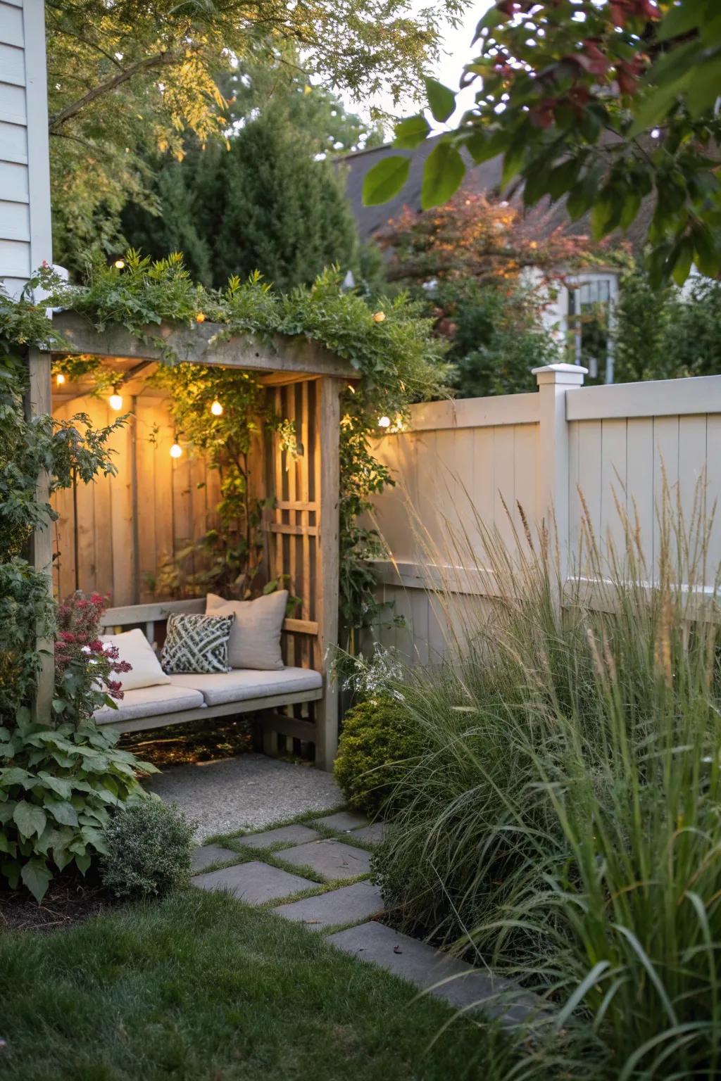 A secret garden offers a private escape within your backyard paradise.